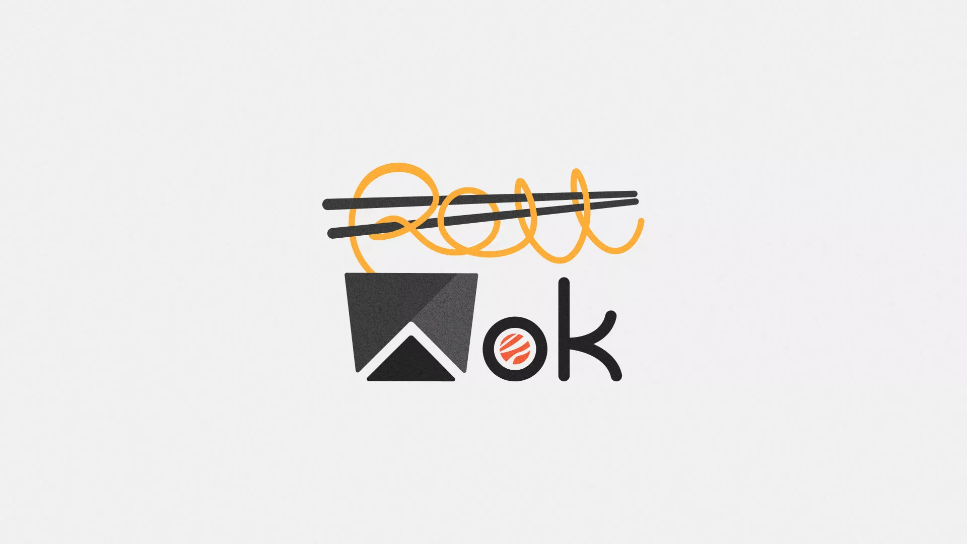 Разработка логотипа в Инзе для суши-бара «Roll Wok Club» Разработка логотипа в Инзе для суши-бара «Roll Wok Club»